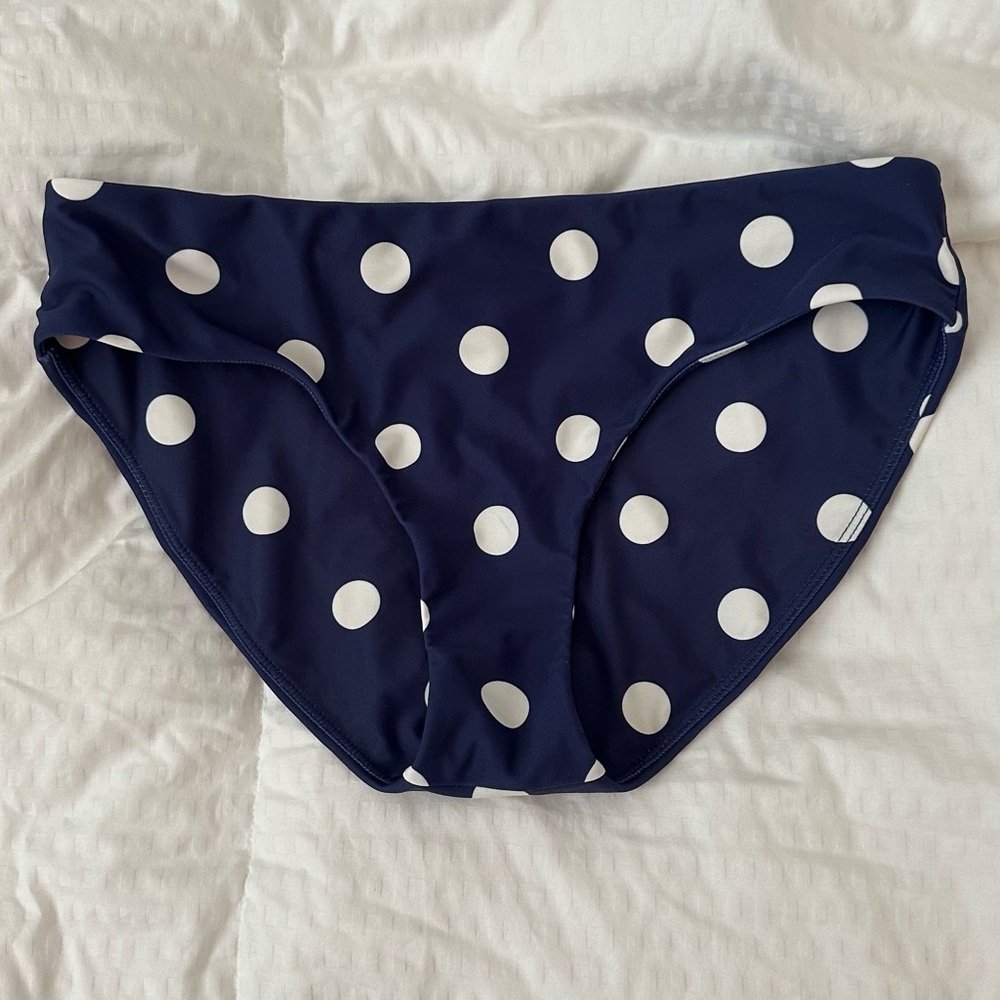 Mikoh navy Blue polka dot- cheeky bikini bottom